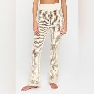 NEW SPIRITUAL GANGSTER Val Crochet Wide Leg Pants
